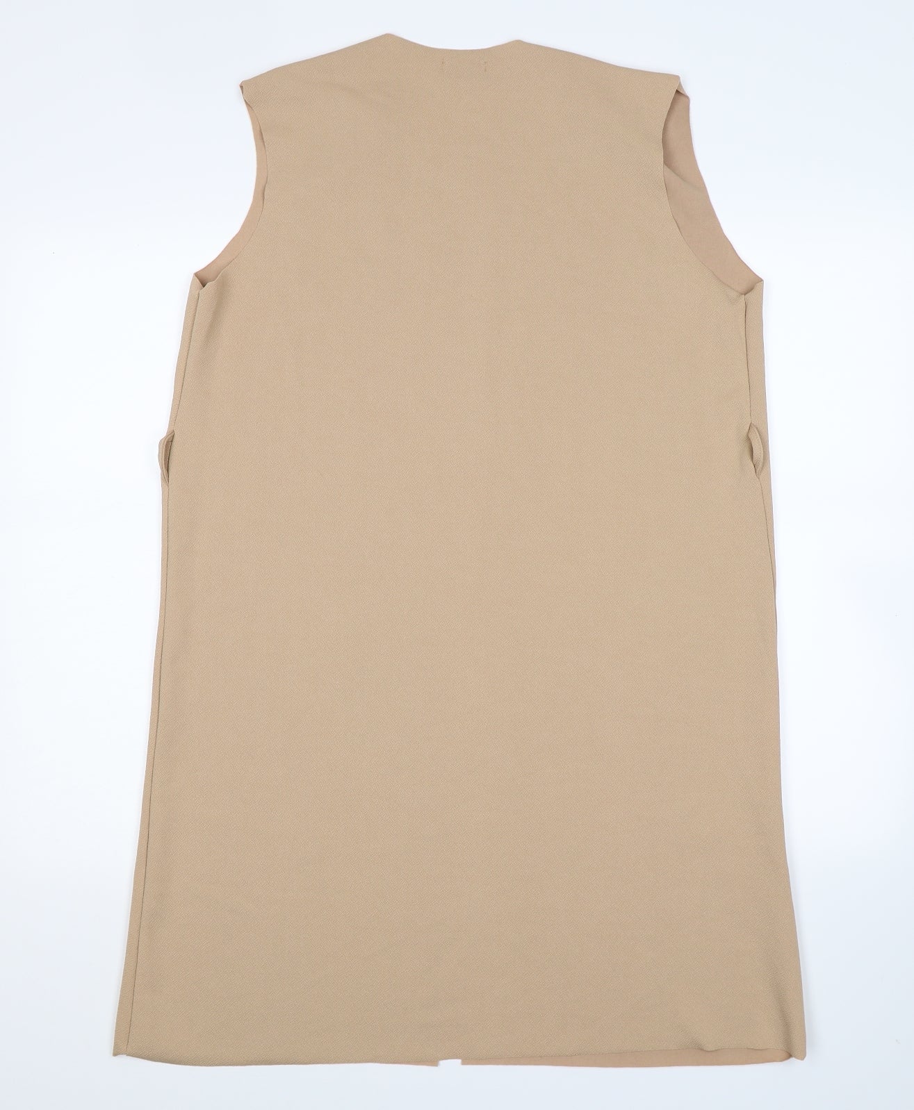 Koopoi Womens Beige   Gilet Coat Size M