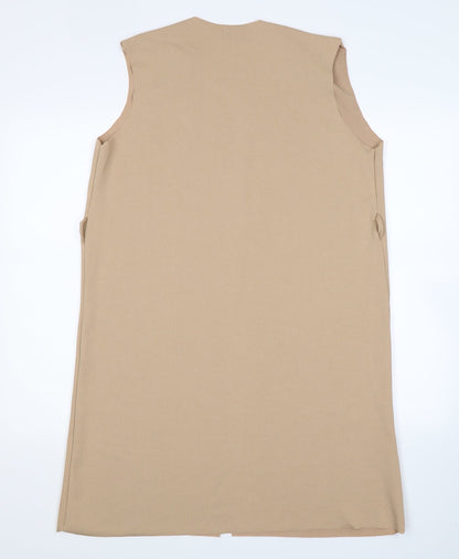 Koopoi Womens Beige   Gilet Coat Size M
