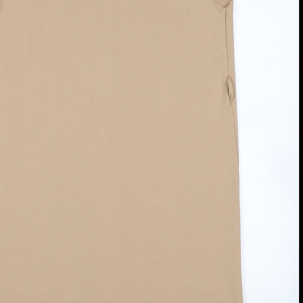 Koopoi Womens Beige   Gilet Coat Size M