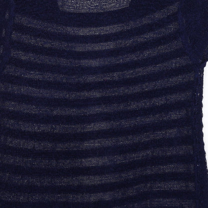 Just Elegance Womens Blue Striped Knit Pullover Jumper Size M