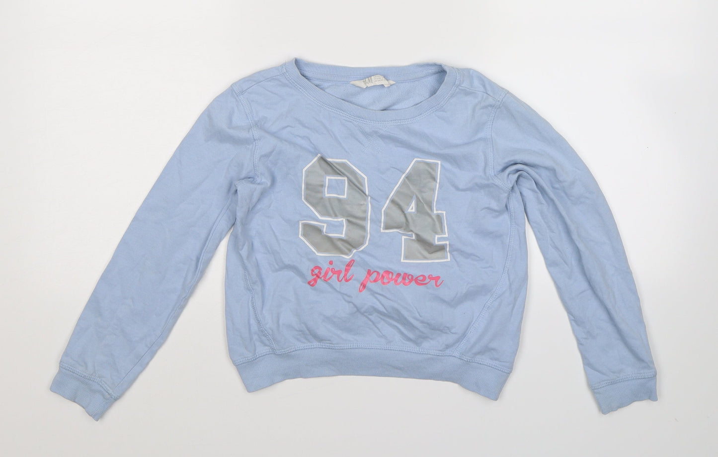 H&M Girls Blue   Pullover Sweatshirt Size 9-10 Years