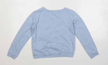 H&M Girls Blue   Pullover Sweatshirt Size 9-10 Years