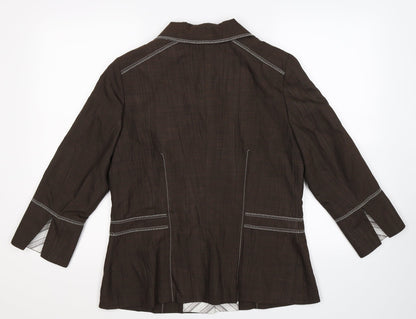 Un Jour Ailleurs Womens Grey   Jacket Blazer Size 14