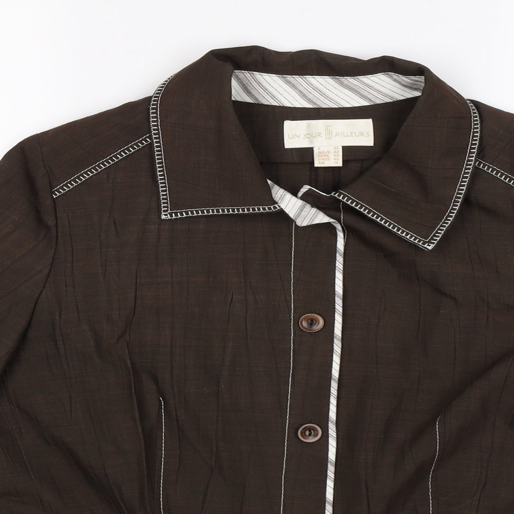 Un Jour Ailleurs Womens Grey   Jacket Blazer Size 14
