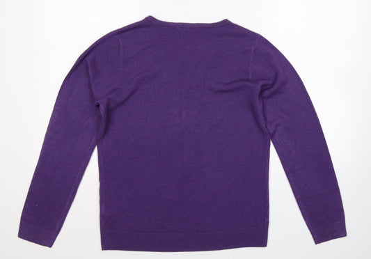 Bonmarché Womens Purple  Knit Pullover Jumper Size 14