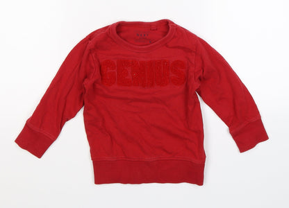 Next Baby Red   Pullover Jumper Size 12-18 Months