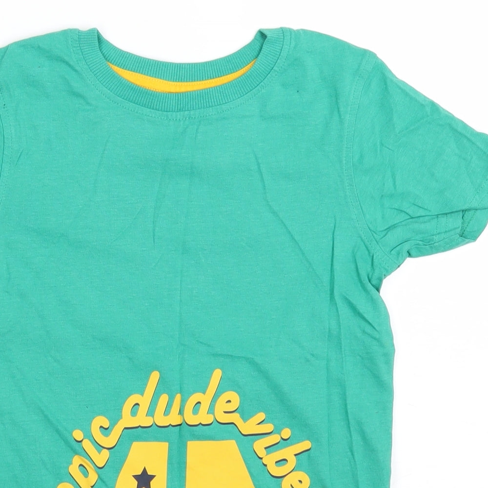 George Boys Green   Basic T-Shirt Size 6-7 Years  - car