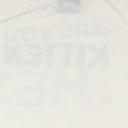 Matalan Womens Ivory Solid  Top Pyjama Top Size M  - are you kitten me