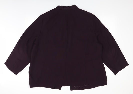 Ann Harvey Womens Purple   Jacket Blazer Size 28
