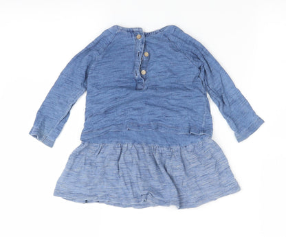 NEXT Girls Blue   T-Shirt Dress  Size 9-12 Months