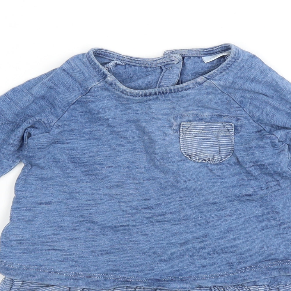 NEXT Girls Blue   T-Shirt Dress  Size 9-12 Months