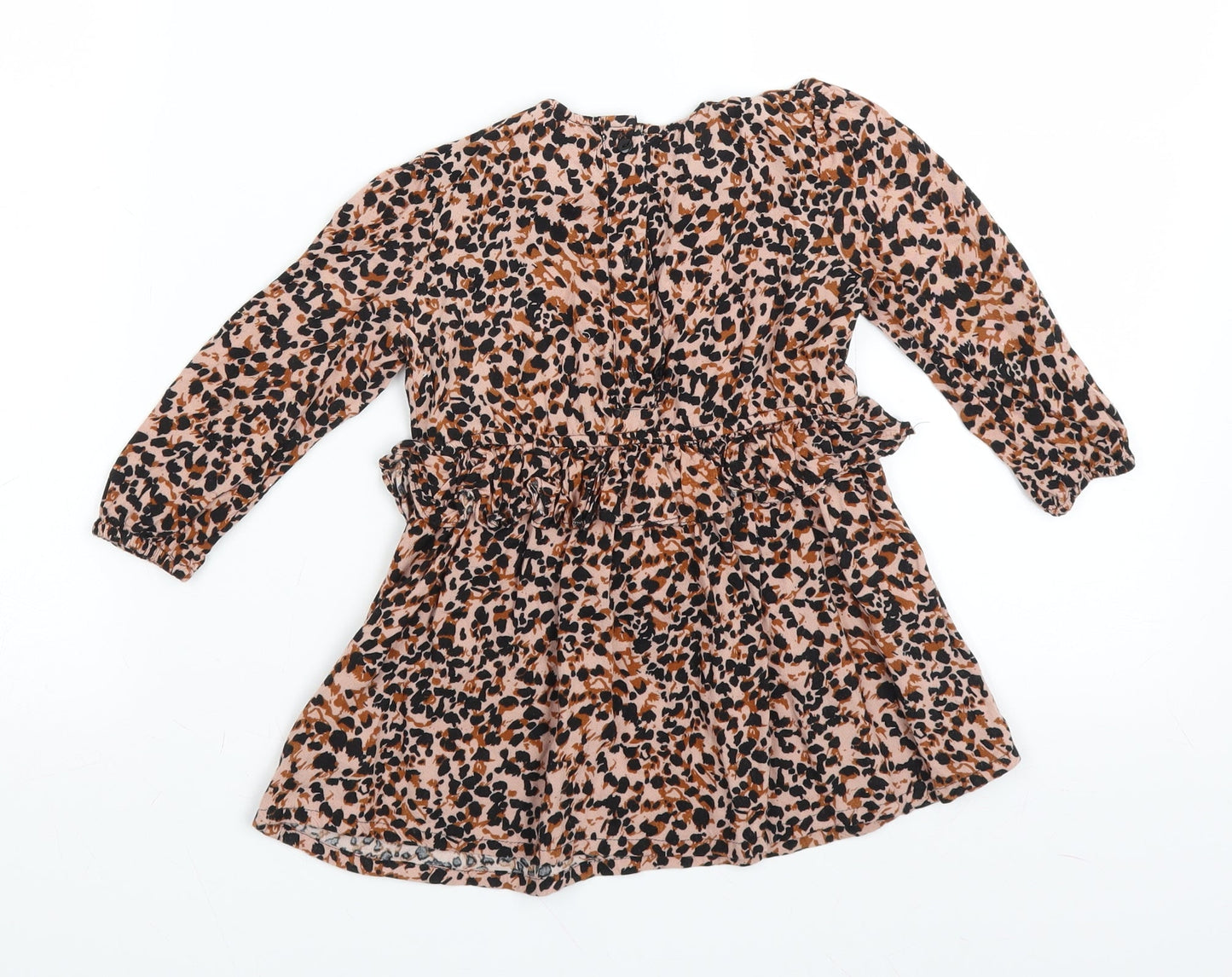 Very Girls Brown Animal Print  Fit & Flare  Size 12 Months