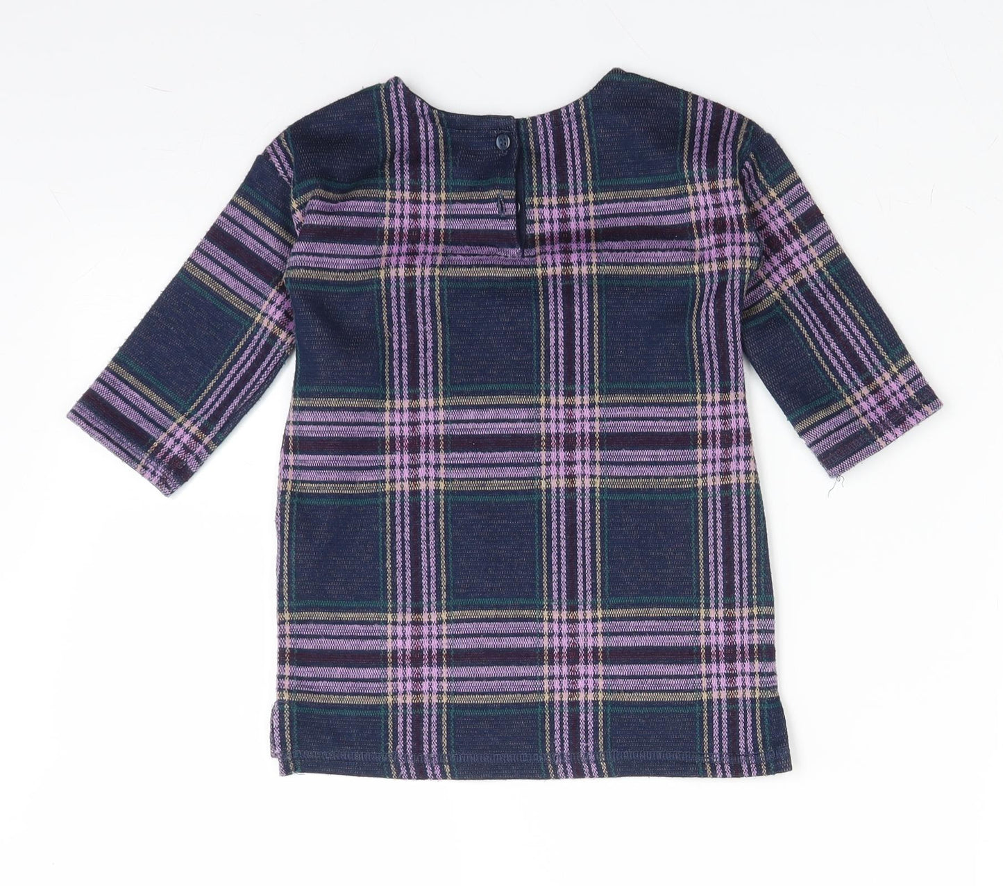 NEXT Girls Blue Plaid  A-Line  Size 9-12 Months