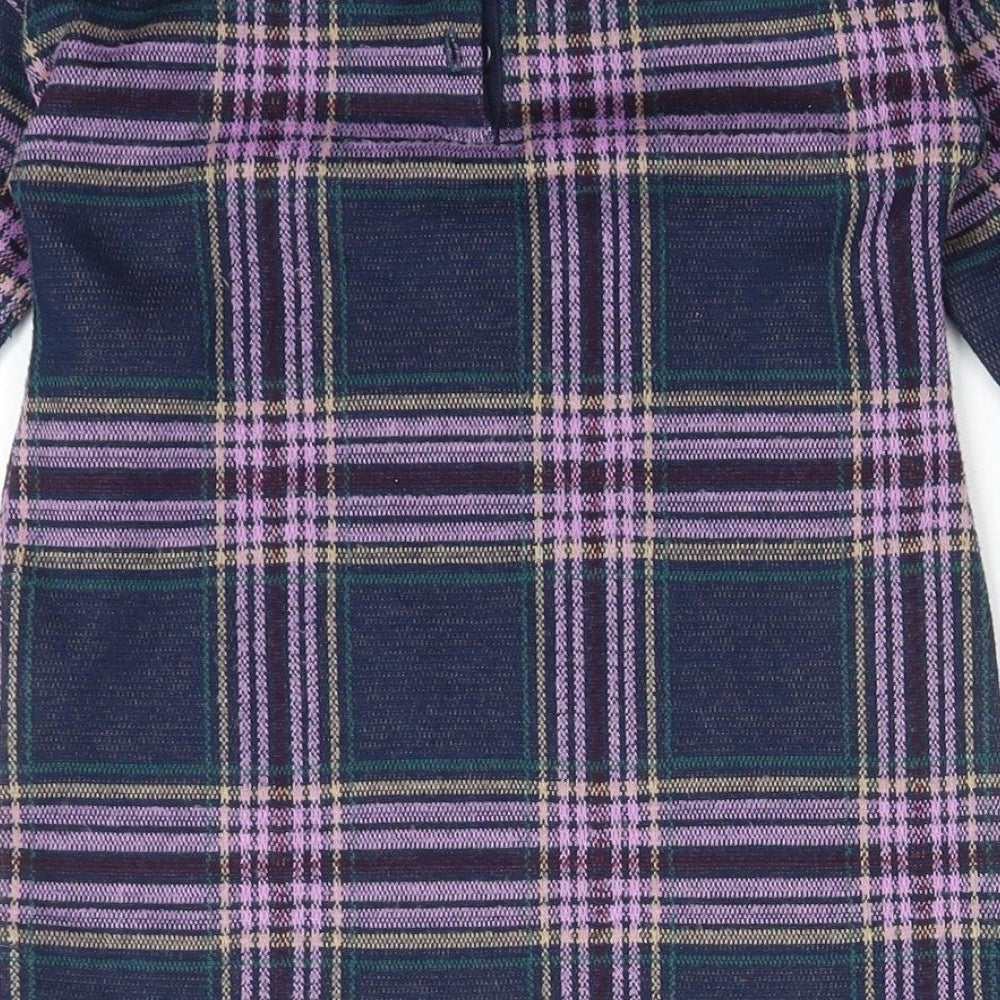 NEXT Girls Blue Plaid  A-Line  Size 9-12 Months