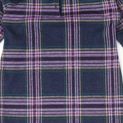 NEXT Girls Blue Plaid  A-Line  Size 9-12 Months