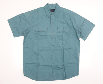 St.George's  Mens Green    Button-Up Size L