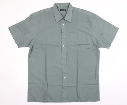 Living Mens Green    Button-Up Size L