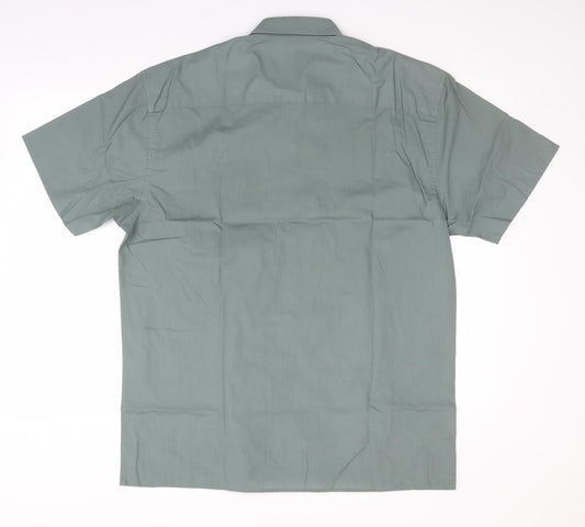 Living Mens Green    Button-Up Size L