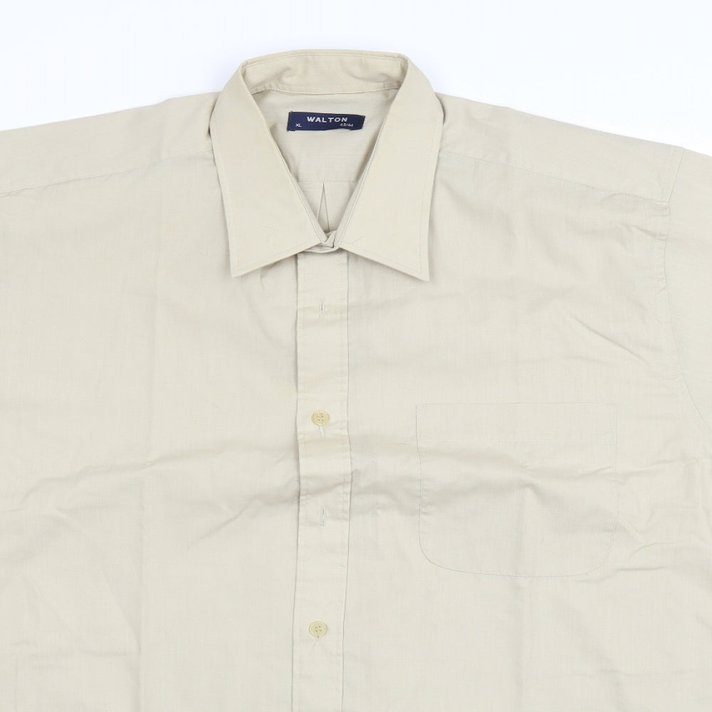 Walton Mens Beige    Button-Up Size XL