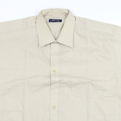 Walton Mens Beige    Button-Up Size XL