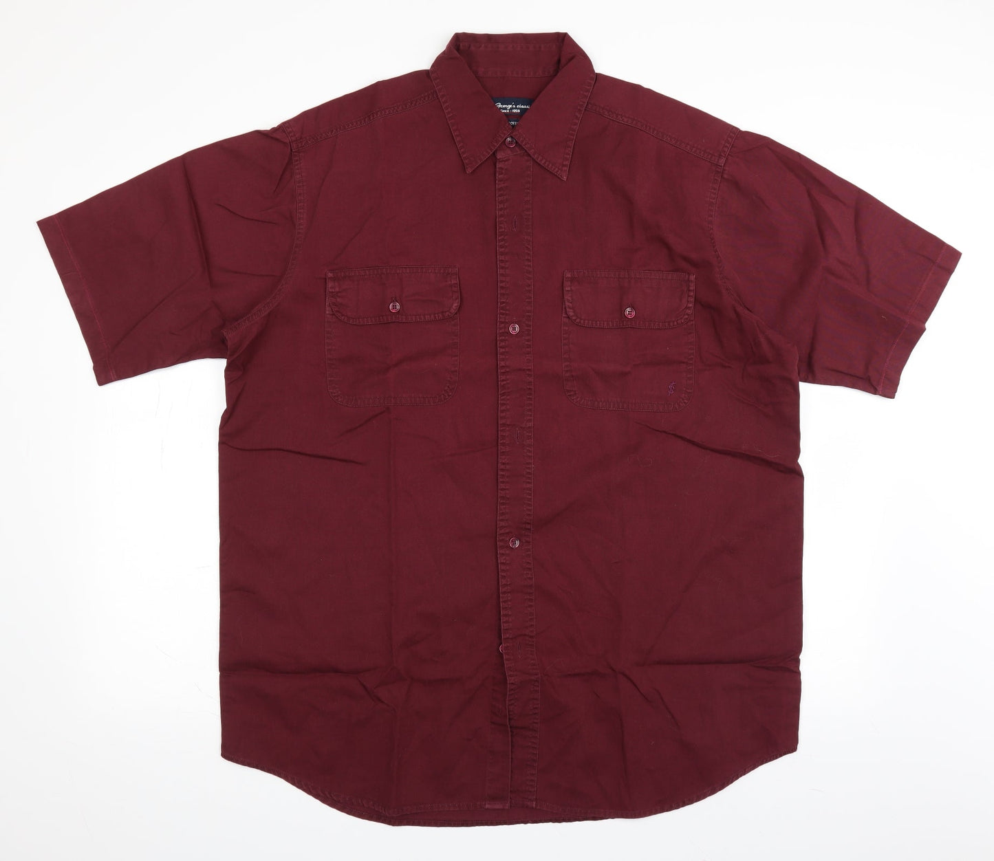 St.George's  Mens Red    Button-Up Size L
