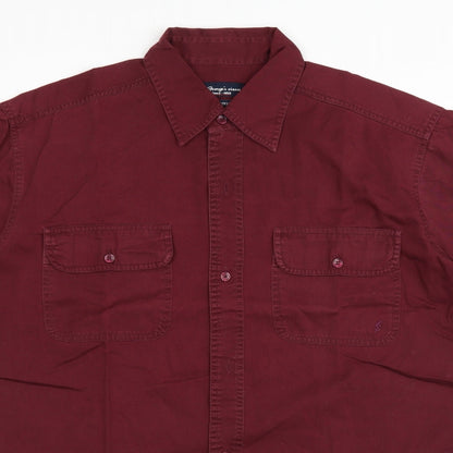 St.George's  Mens Red    Button-Up Size L