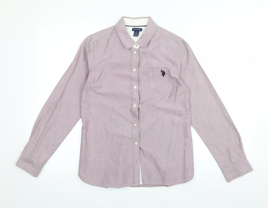 US Polo Assn. Mens Purple    Button-Up Size S