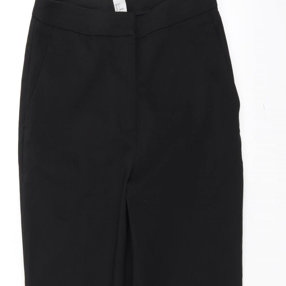 Womens UK Size 6 H&M Regular Fit  Black Trousers