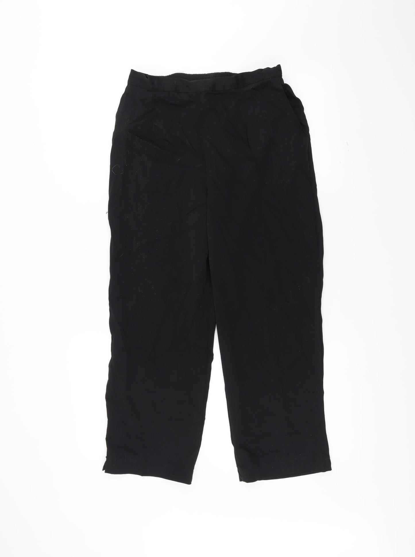 Womens UK Size 16 Preworn Regular Fit  Black Trousers