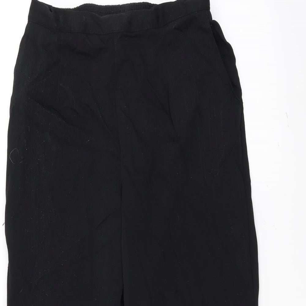 Womens UK Size 16 Preworn Regular Fit  Black Trousers