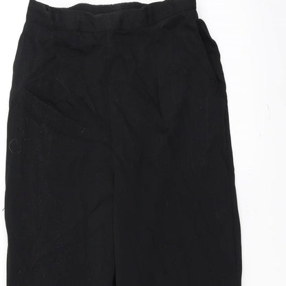 Womens UK Size 16 Preworn Regular Fit  Black Trousers