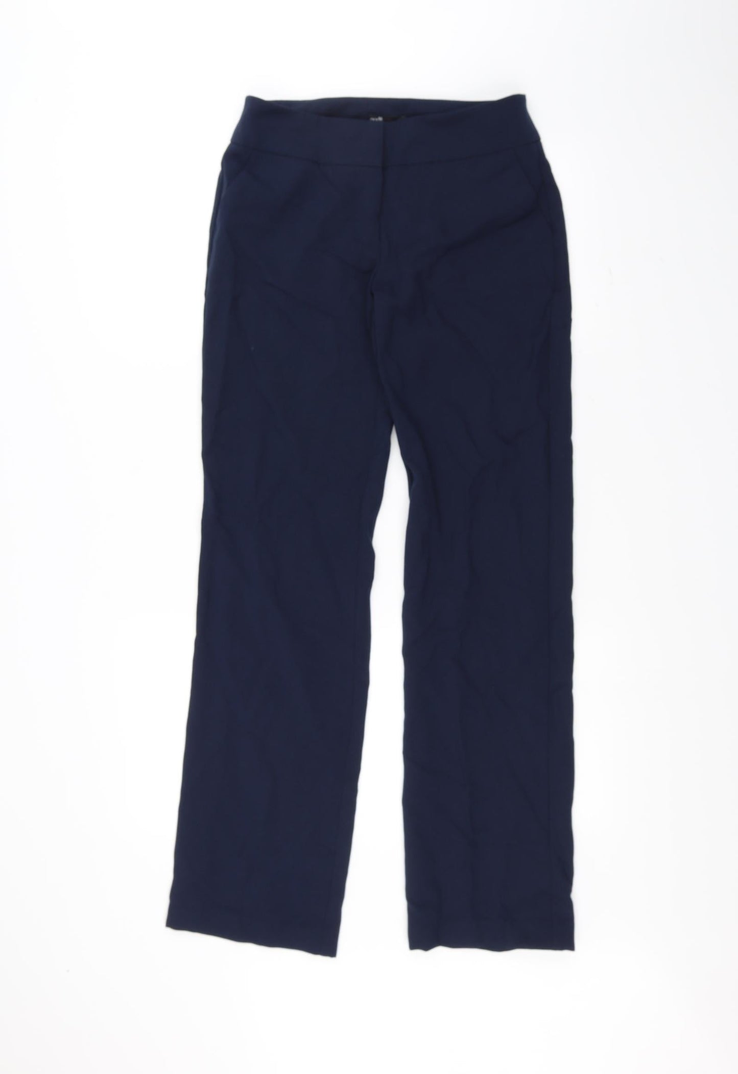 Womens UK Size 10 oodji Regular Fit  Blue Trousers
