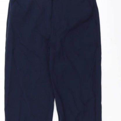 Womens UK Size 10 oodji Regular Fit  Blue Trousers