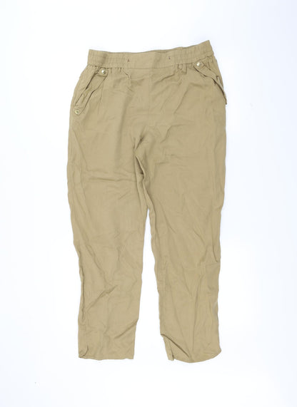 Mens UK Size L Cortefiel Regular Fit  Brown Trousers