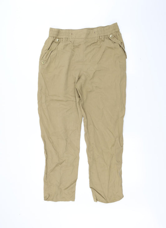 Mens UK Size L Cortefiel Regular Fit  Brown Trousers