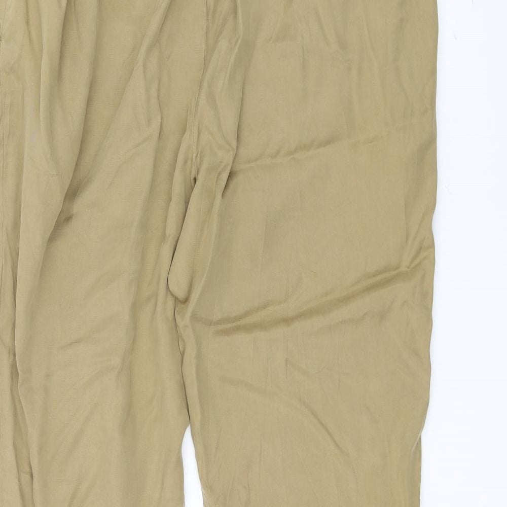 Mens UK Size L Cortefiel Regular Fit  Brown Trousers