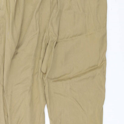 Mens UK Size L Cortefiel Regular Fit  Brown Trousers