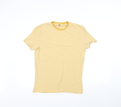 Womens UK Size M H&M Yellow Basic T-Shirt