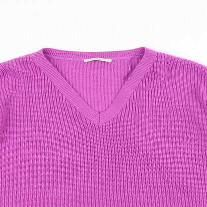 George Womens Purple  Knit Pullover Jumper Size 18