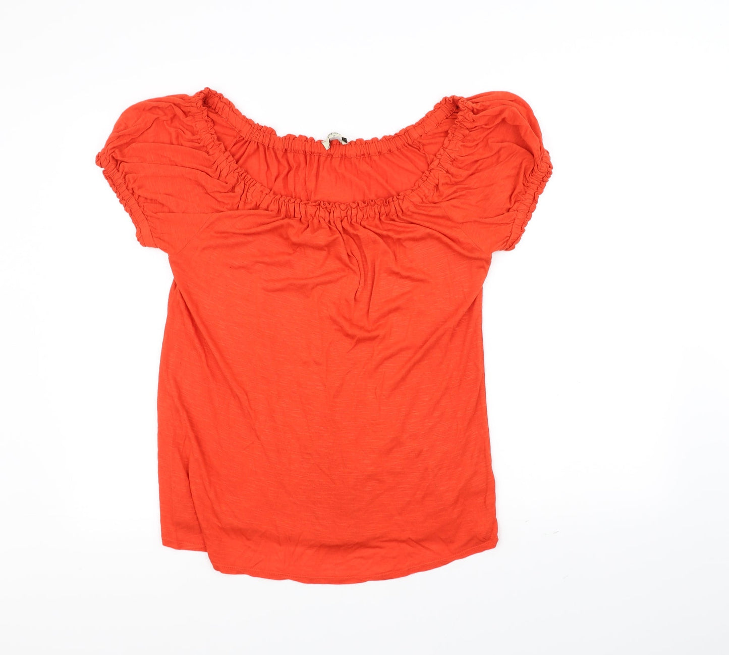 Papaya Womens Orange Polka Dot  Basic T-Shirt Size 12