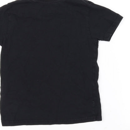 Primark Girls Black   Basic T-Shirt Size 7-8 Years