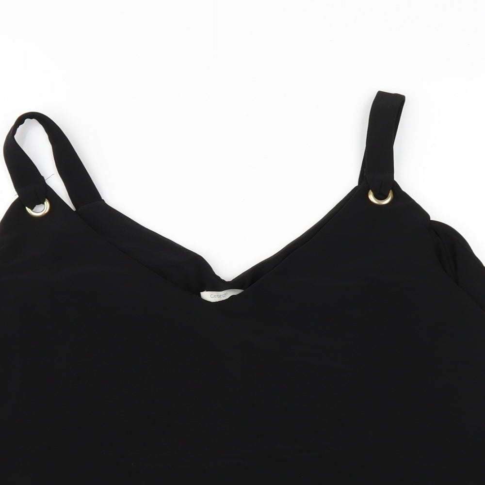 George Womens Black   Basic Blouse Size 16
