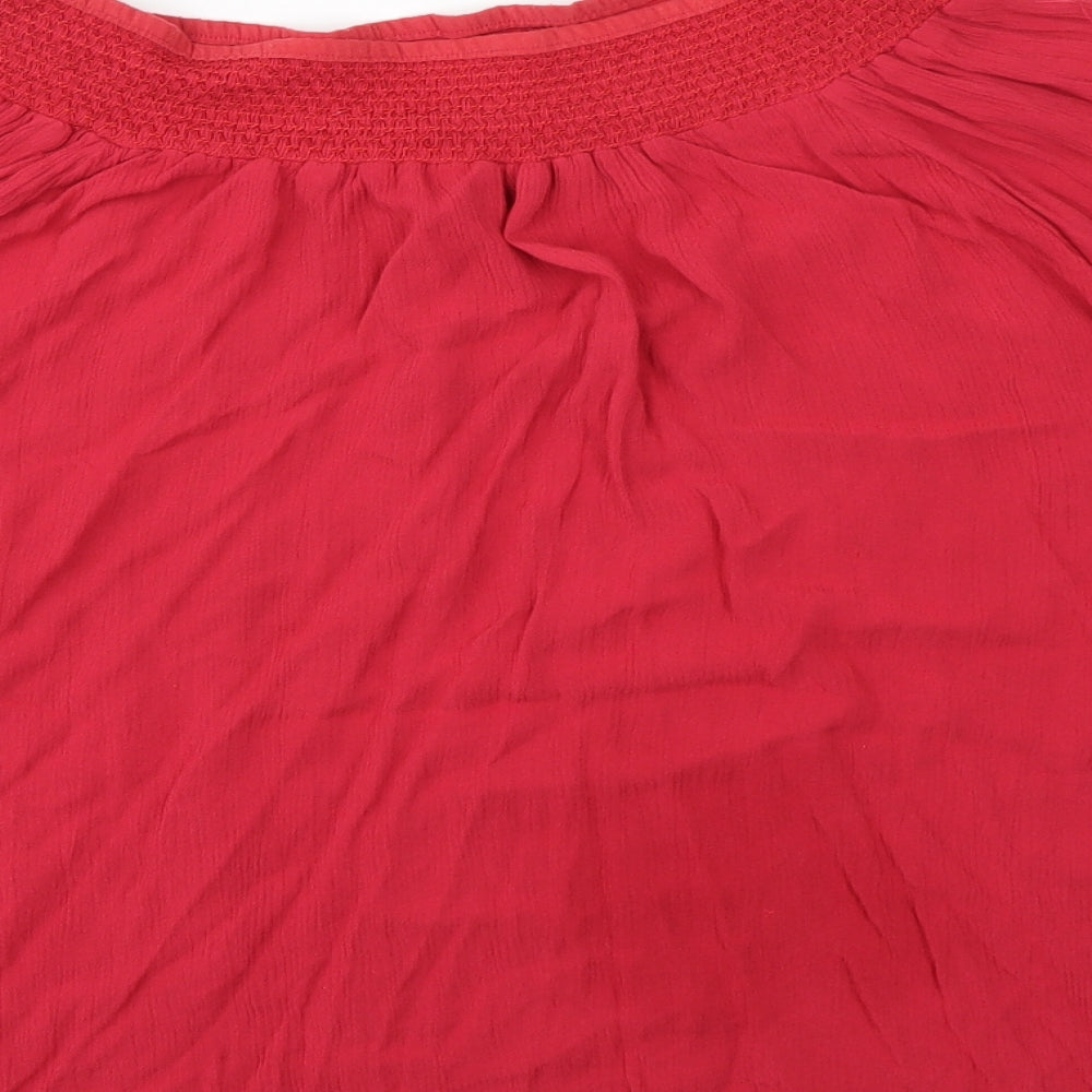 Womens UK Size 16 Peacocks Red Basic Blouse