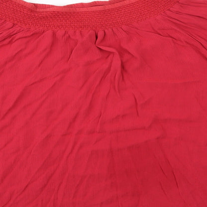 Womens UK Size 16 Peacocks Red Basic Blouse