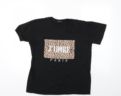 Boohoo Womens Black   Basic T-Shirt Size S