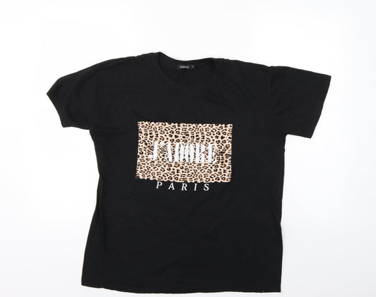 Boohoo Womens Black   Basic T-Shirt Size S