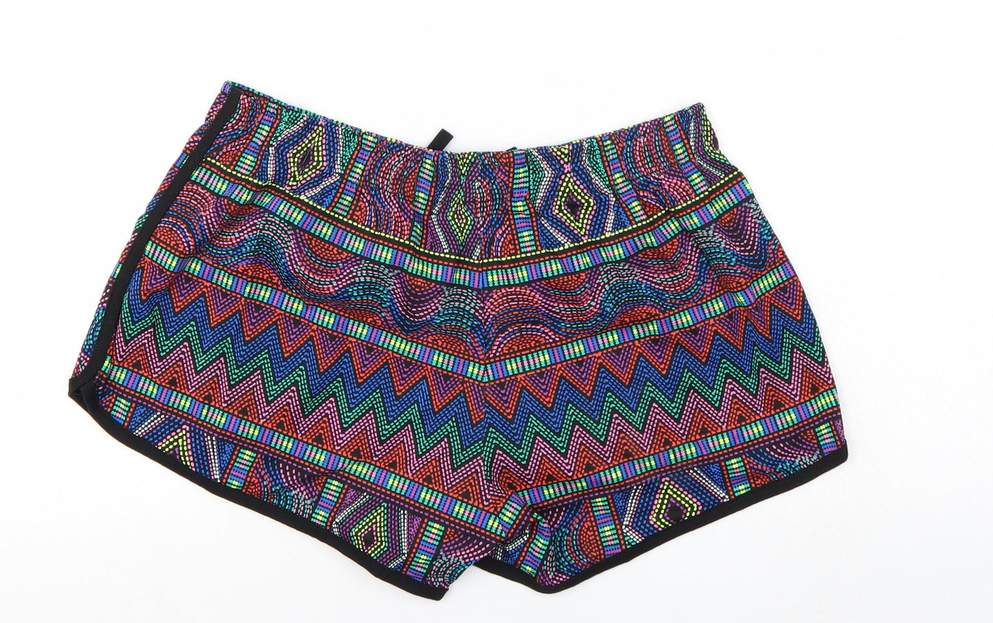 George Womens Multicoloured Geometric  Hot Pants Shorts Size 12