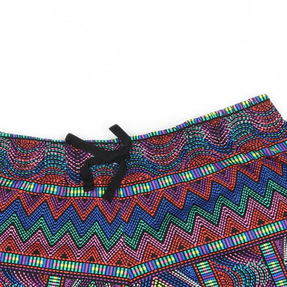 George Womens Multicoloured Geometric  Hot Pants Shorts Size 12