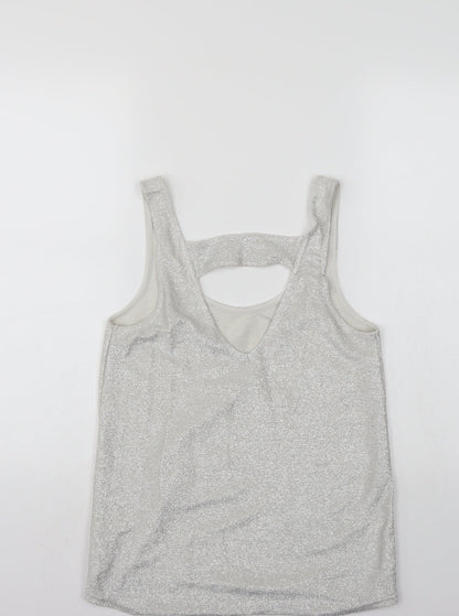 NEXT Womens Silver   Basic Blouse Size 6