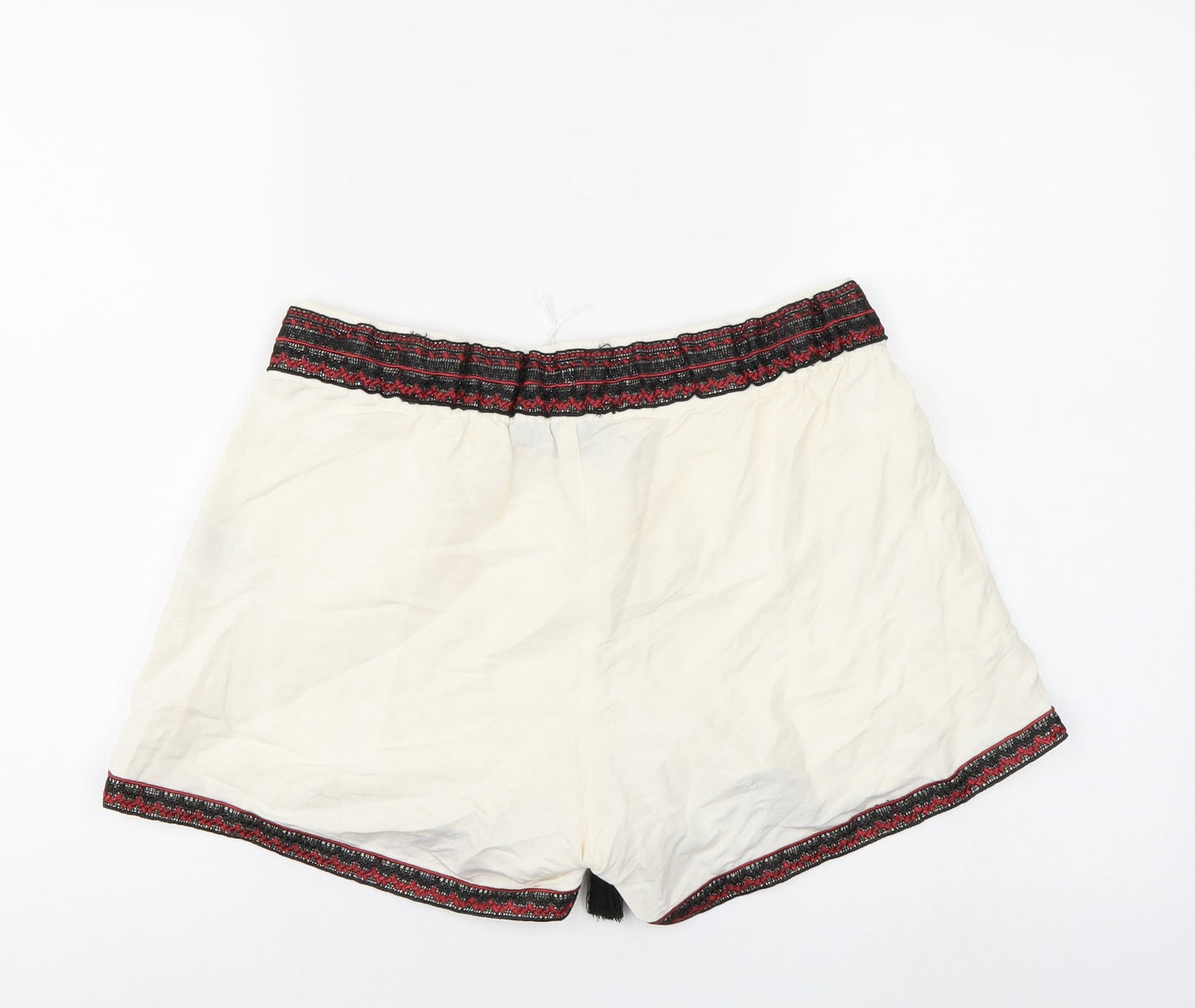 ESMARA Womens White   Hot Pants Shorts Size 12